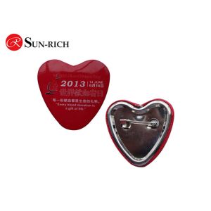 Buy cheap Heart shape Tin Badges for promotion gift from wholesalers