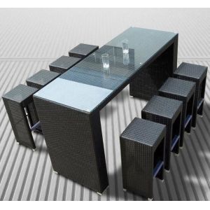 China Leisure Aluminium Outdoor Garden PE Rattan wicker chair patio Backyard table and chairs on sale