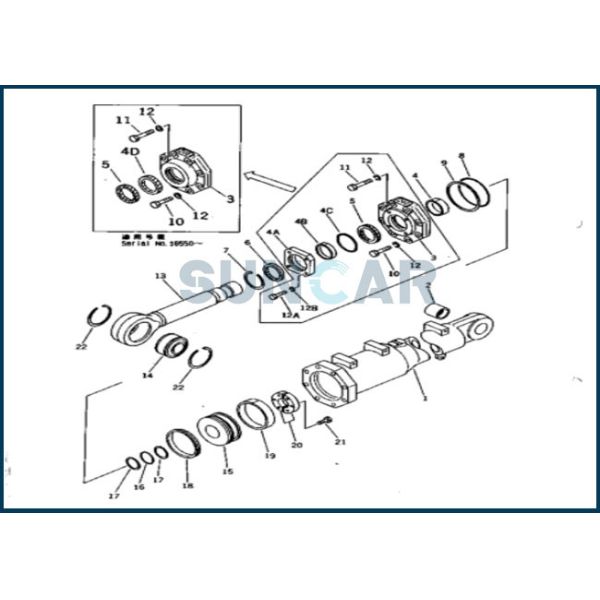 707-99-74100 7079974100 Ripper Tilt Cylinder Seal Repair Kit Fits KOMATSU D375A-5D