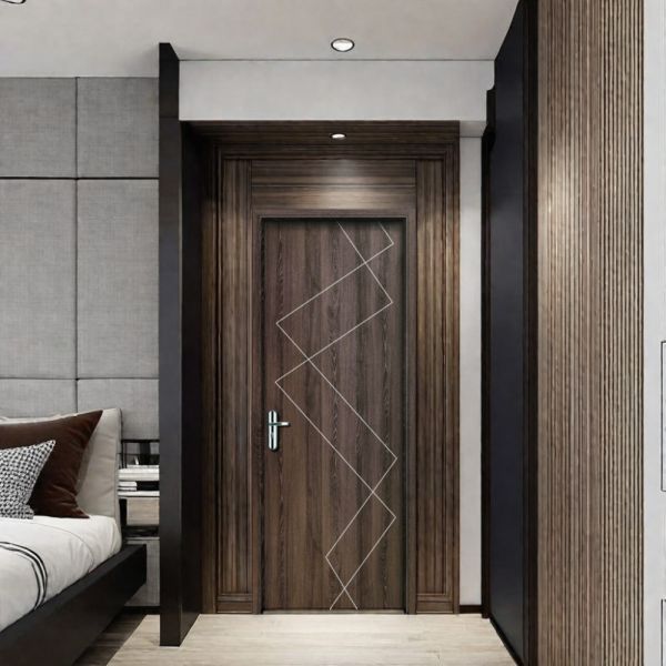 Wood Plastic Composite WPC Hollow Door For Modern And Environmentally-Friendly