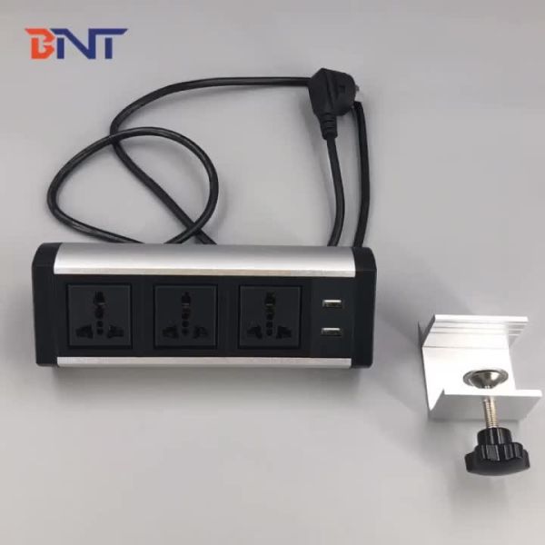 Buy office funiture power and data center/table top desk edge mount universal power socket and usb data charging at wholesale prices