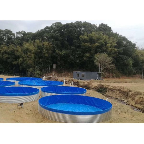 Buy PVC Liner 90cbm 5490mm Plastic Aquaculture Fish Tanks at wholesale prices