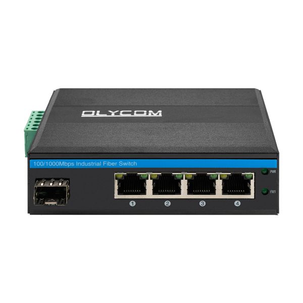Buy Harsh Outdoor 5 Port Industrial Poe Switch Gigabit Optical Din Rail Fiber Converter at wholesale prices