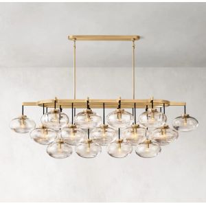 Brass RH Chandelier Cup Ceiling Light With Candelabra Bulb