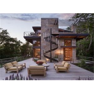 Thailand Oak Spiral Staircase , Space Saving Spiral Staircase Easy Assembling