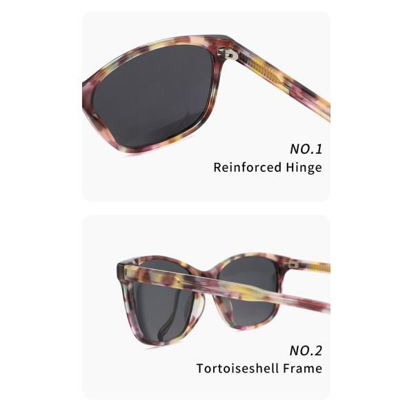 Custom Logo Acetate Frame Sunglasses OEM , Colorful Sun Glasses For Women