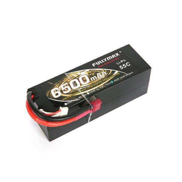 4S Lipo Battery 14.8v 55C 6500mAh Hobby Deans T Plug Rc Model Battery