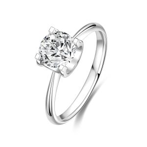 Women Gift dainty 18k jewelry Lab Grown Diamond Ring NGTC Certified Round