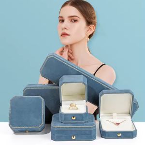 China Custom Leather Jewelry Packaging Box For Necklace Earrings Rings Bracelets on sale