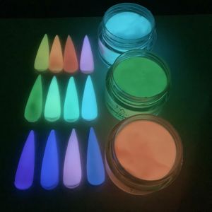 100% Manufacturer Custom Logo 4 in 1 Neon Pigment Dip Powders Kit Nail Glow in