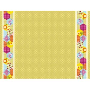 Premium Yellow Paper Tablecloth , 54x108 Camping Picnic Table Covers