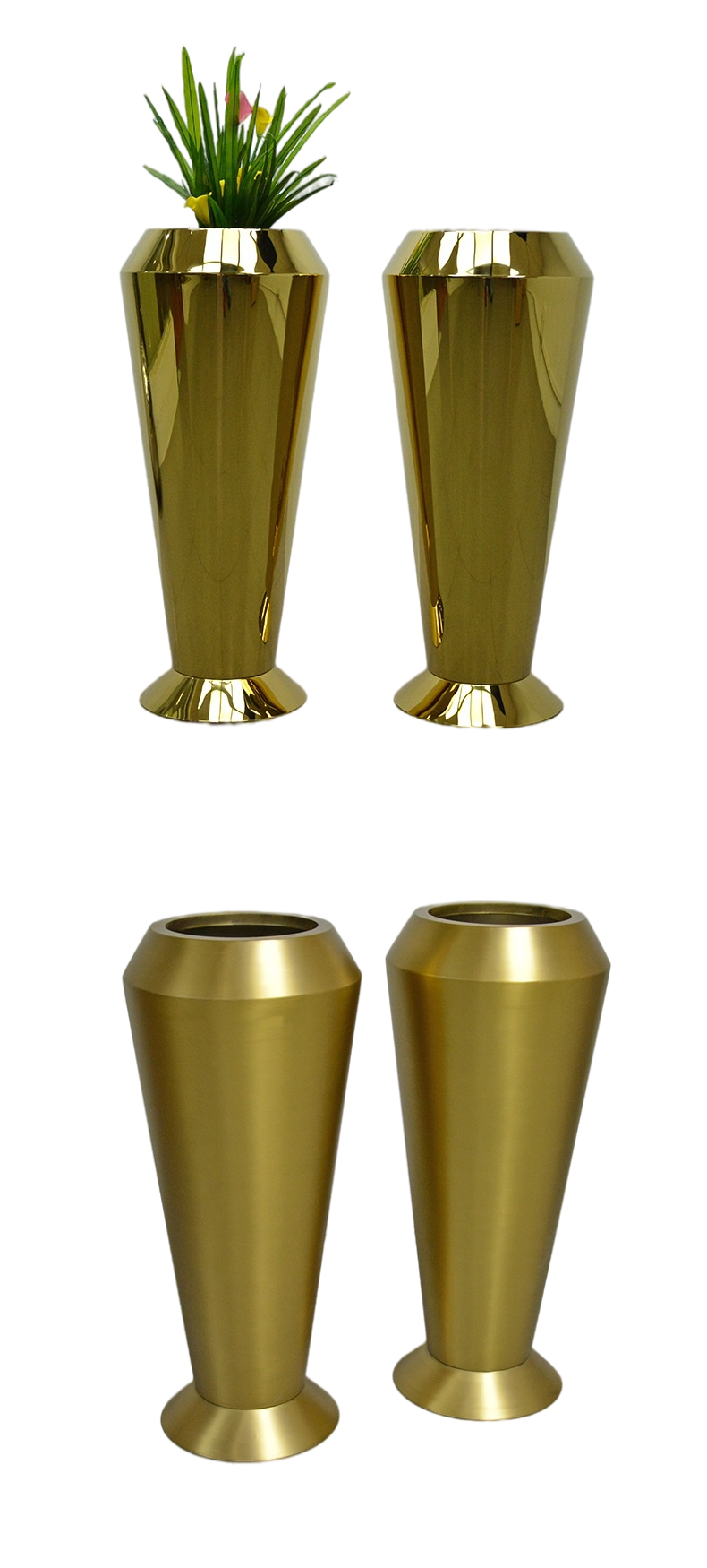 Real Flower And Artificial Flower 430 Stainless Steel Planter for festivity