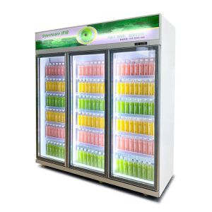 Customization Low E Glass Upright Commercial Beverage Cooler Rapid Cooling