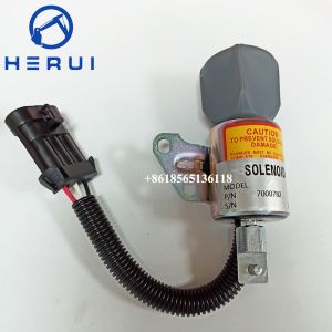 Quality 12V Fuel Shutoff Solenoid 7000782 for Excavator 418 E08 E10 E17 E19 E20 Engine for sale