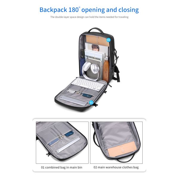Factory wholesale OEM customized new travel backpack men's waterproof business Laptop Backpack for men