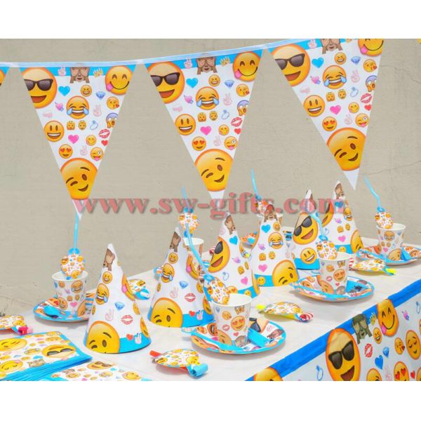 Emoji Smile Cry Kids Birthday Party Decoration Set Party Supplies Baby Birthday Party Pack event party supplies