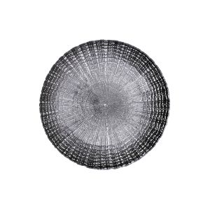 Baroque Style Retro Round Crystal Glass Plates 32cm 13 Inch