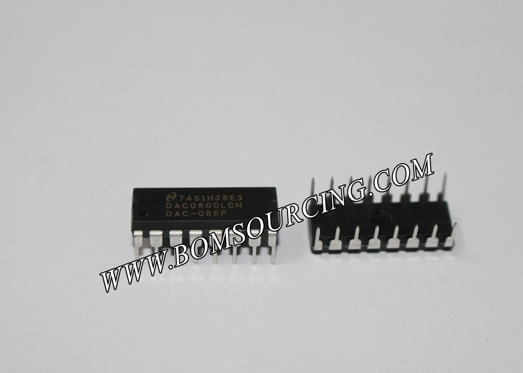 Buy DAC0800LCN 8-Bit Digital-to-Analog Converter Integrated Circuit PDIP16 at wholesale prices