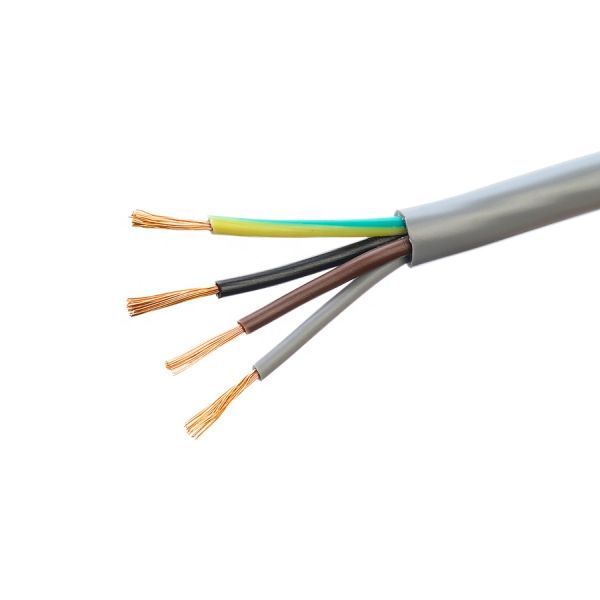 Flexible Power Cables H05vv-f 5 Core 0.5mm/1 mm Sq Copper Solid Conductor Electric Wire for Household Building Wire