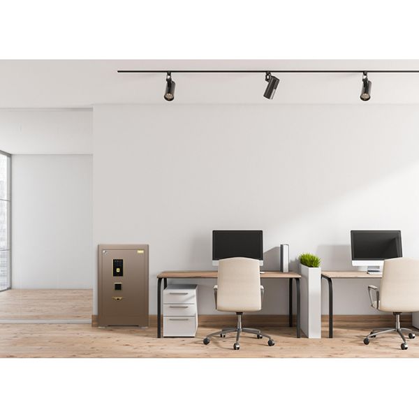 Solid Steel Commercial Safe Box Semiconductor Fingerprint Biometric Zinc Alloy Handle