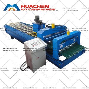 China Roofing Glazed Tile Cold Roll Forming Machine 12 Stations on sale
