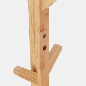 Natural 100% Eco-friendly Tree Shaped Bamboo Stand Hanger for Clothes On Walls