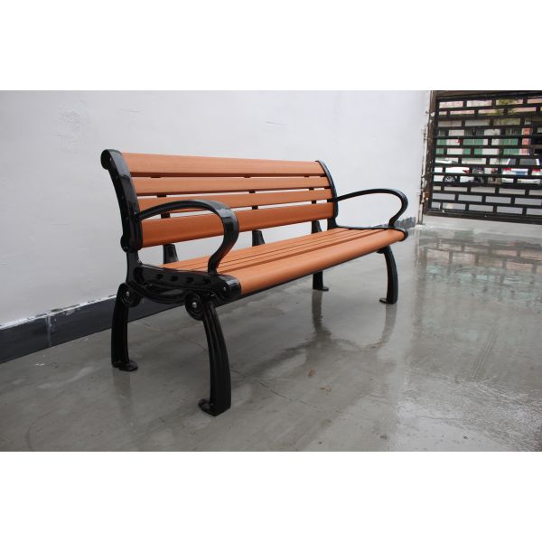Waterproof Outdoor Recycled Plastic Benches Rust Resistant With 2 Seater