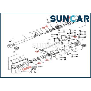 707-99-77240 7079977240 Arm Cylinder Seal Repair Kit For Excavator Komatsu PC650