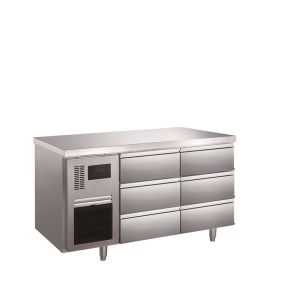 China Restaurant Used Counter Top Freezer With  6 Drawers on sale