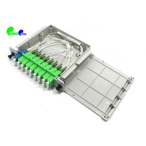 Plug - In Plastic Fiber Optic PLC Splitter LC APC Connector Module With Wide