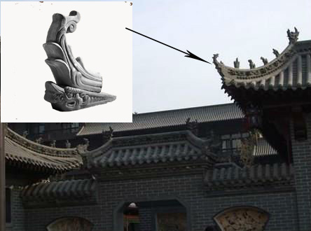 Chinese Style Roofing Materials Roof Ridge Curve Tiles For Garden Pavilion