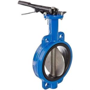 Quality Wafer Butterfly Valve With Blue Trigger Handle Stainless Steel ZG1Cr18Ni12Mo2Ti 2&quot; PN10 for sale