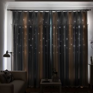 Thermal Insulated Geometric Pattern Jacquard Blackout Drapes Window Curtains