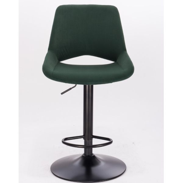 Counter Height Adjustable Bar Stool Chair Velvet Swivel Bar Stools With Black Metal Base