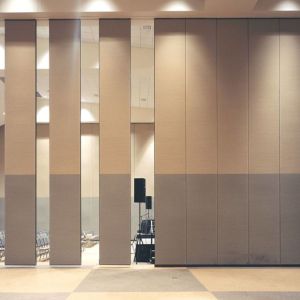 Folding Removable Soundproof Partition Wall 85mm Thickness Melamine Surface