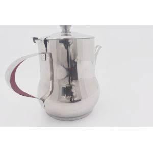 Quality 70oz Serving pot turkish coffee pot stainless steel silver teapot for sale