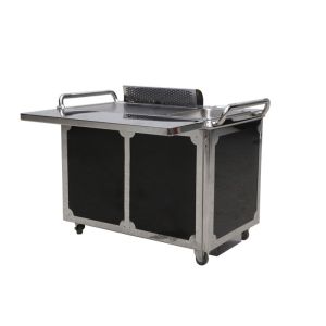 Quality GREENARK Black Mobile Teppanyaki Grill Table - Electric Element Heating for sale