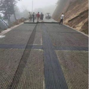 Highways and Railways 100kn Steel Plastic Geogrid Road Surface Resistance