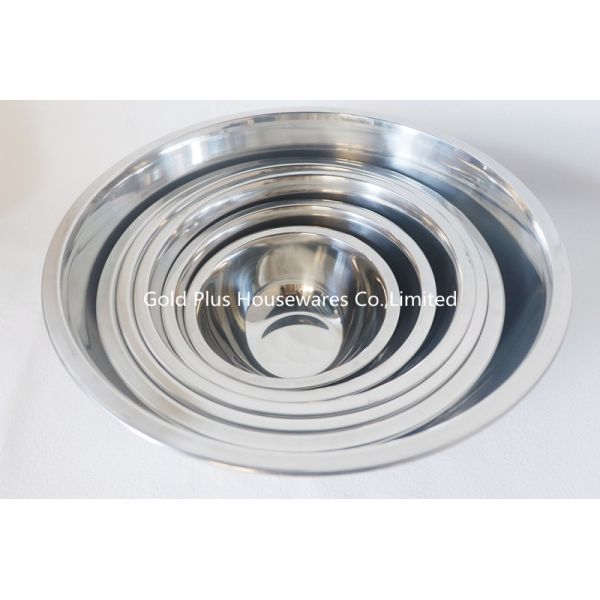FDA Stainless Steel Basin 14cm Serving Preservation Deep Mixing Bowl Natural Color