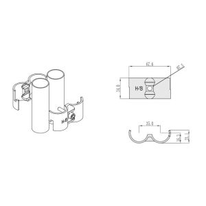 H-13 Chrome Plating Lean Pipe Connector / 28mm Lean Pipe Component