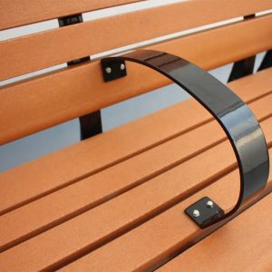 Leisure Plastic Wood Bench , Recycled Garden Bench With Two Dividers