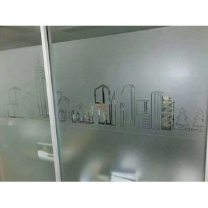 OEM 0.1mm Vinyl Frosted Window sticker Film with Permanent Adhesive