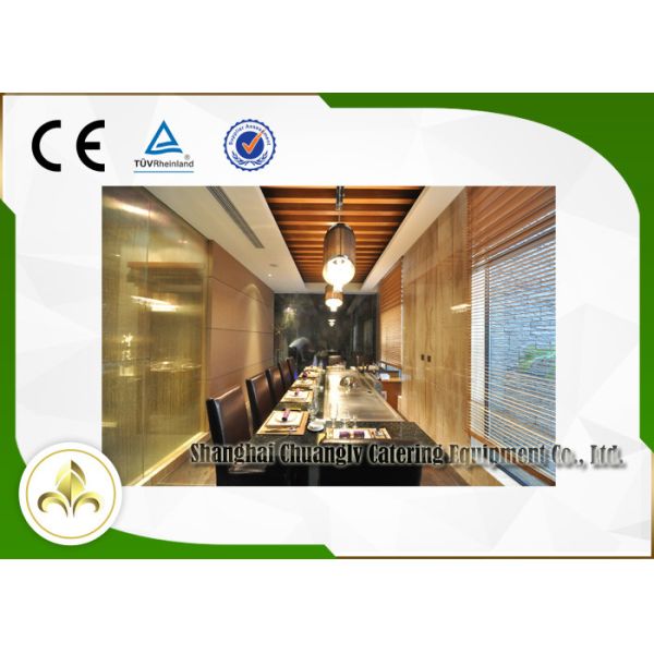 Electric / Induction 9 Seat Teppanyaki Grill Table With Exhaustion / Purification System