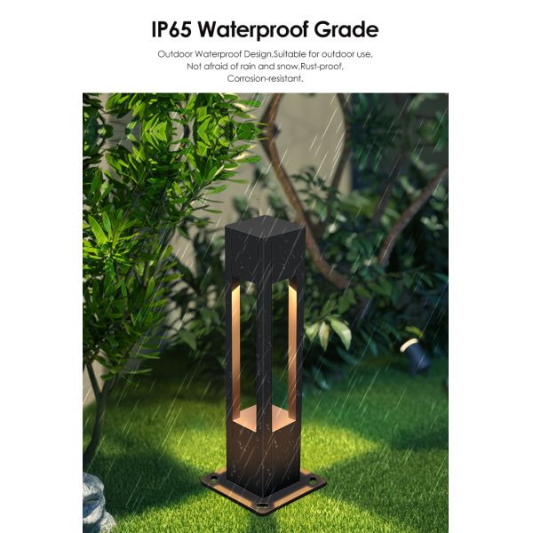 Aluminum IP65 LED Lawn Lamp Bollard Light for Yard Pathway Bridgelux LED 3000K 10w With CE ROHS Certification
