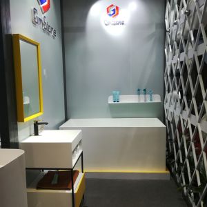 Single Tier Stone Bathroom Shelf Modern Design Eco Friendly