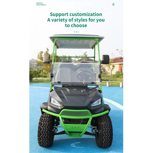ODM Service 6 Passenger Electric Off Road Hunting Golf Cart for 70-90km Driving Mileage