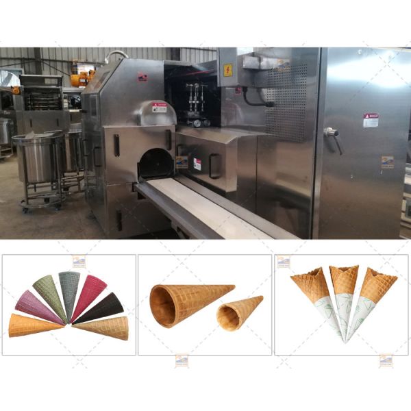 5m Long Rolled Sugar Cone Production Line Versatile Fully Automatic 51 Baking Plates