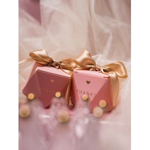 Quality Pink European Type Fancy Paper Boxes Folding Food Candy Packaging For Wedding Gifts Party for sale