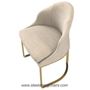 Furniture Restaurant 52CM 90CM Stainless Steel Dining Chairs