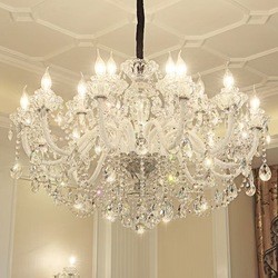 Luxury Crystal Chandelier Light Ceiling Wedding Event Decor Lighting Black